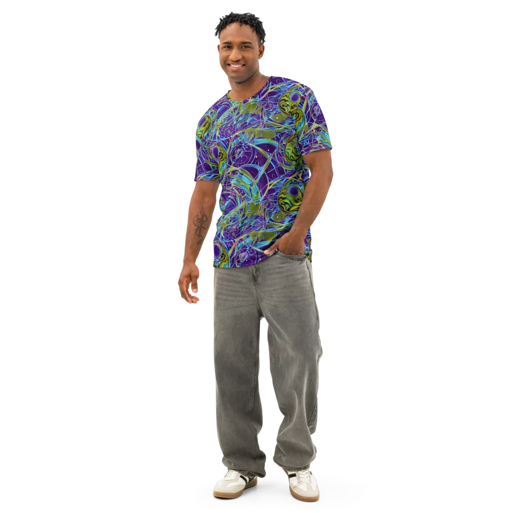 Hyperviolet on Men's Cotton Crew Neck T-Shirt — Front