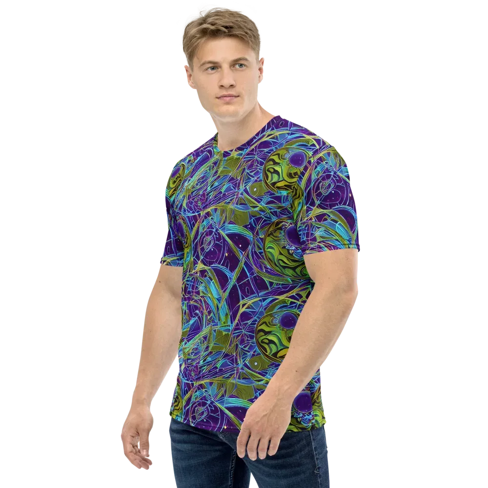 Hyperviolet on Men's Crew Neck T-Shirt — Left
