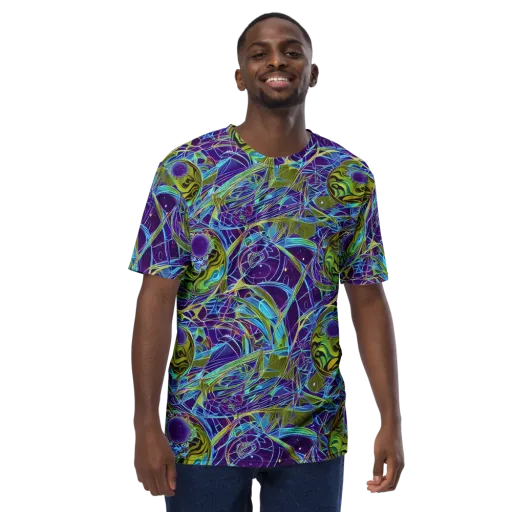 Hyperviolet on a Men's Crew Neck T-Shirt