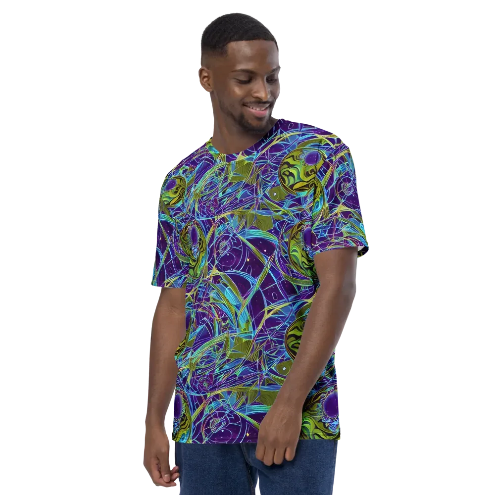 Hyperviolet on Men's Crew Neck T-Shirt — Left