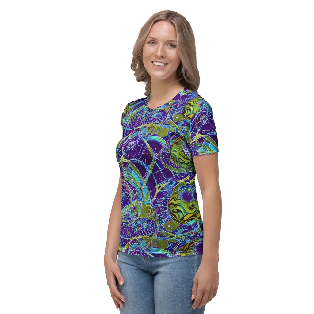 Hyperviolet on Women's Crew Neck T-Shirt — Left