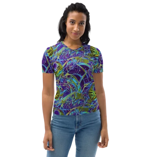 Hyperviolet on a Women's Crew Neck T-Shirt