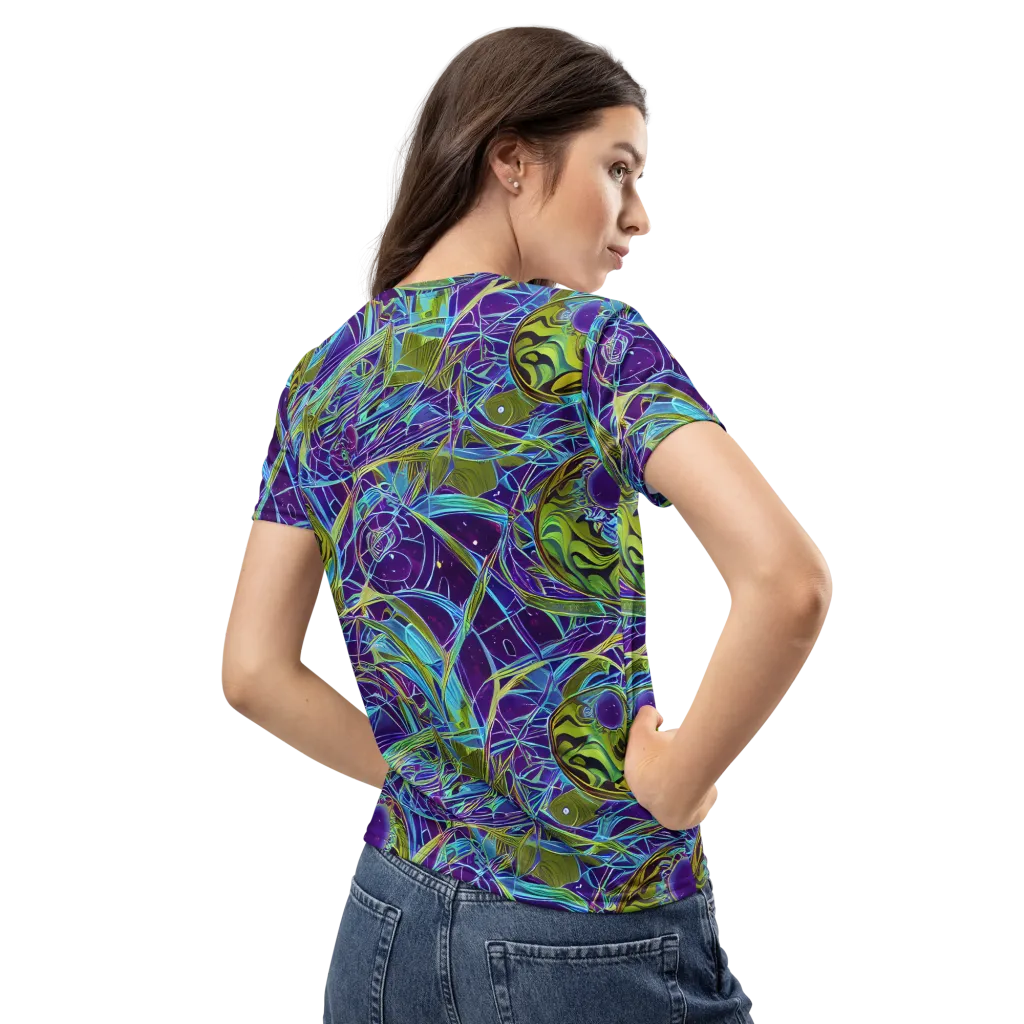 Hyperviolet on Women's Crew Neck T-Shirt — Back