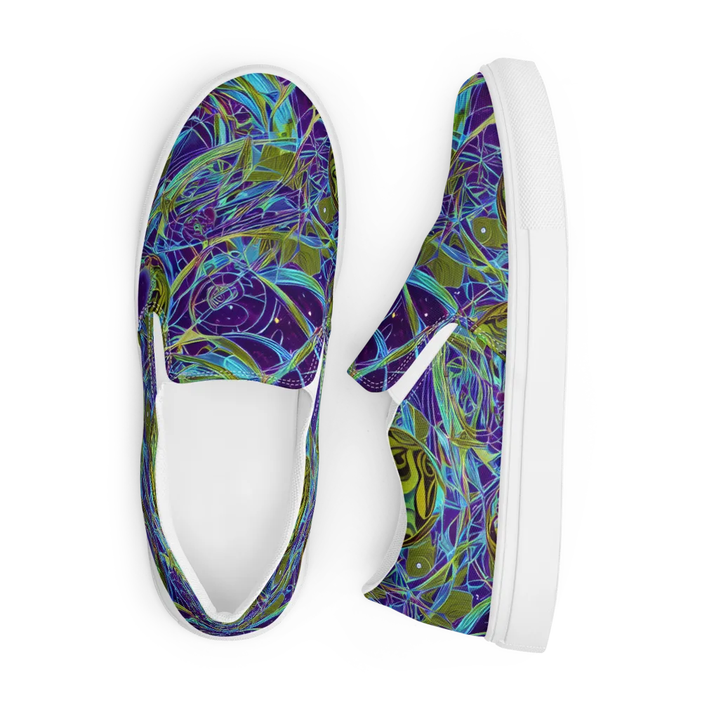 Hyperviolet on Men's Slip-On Canvas Shoes — Front