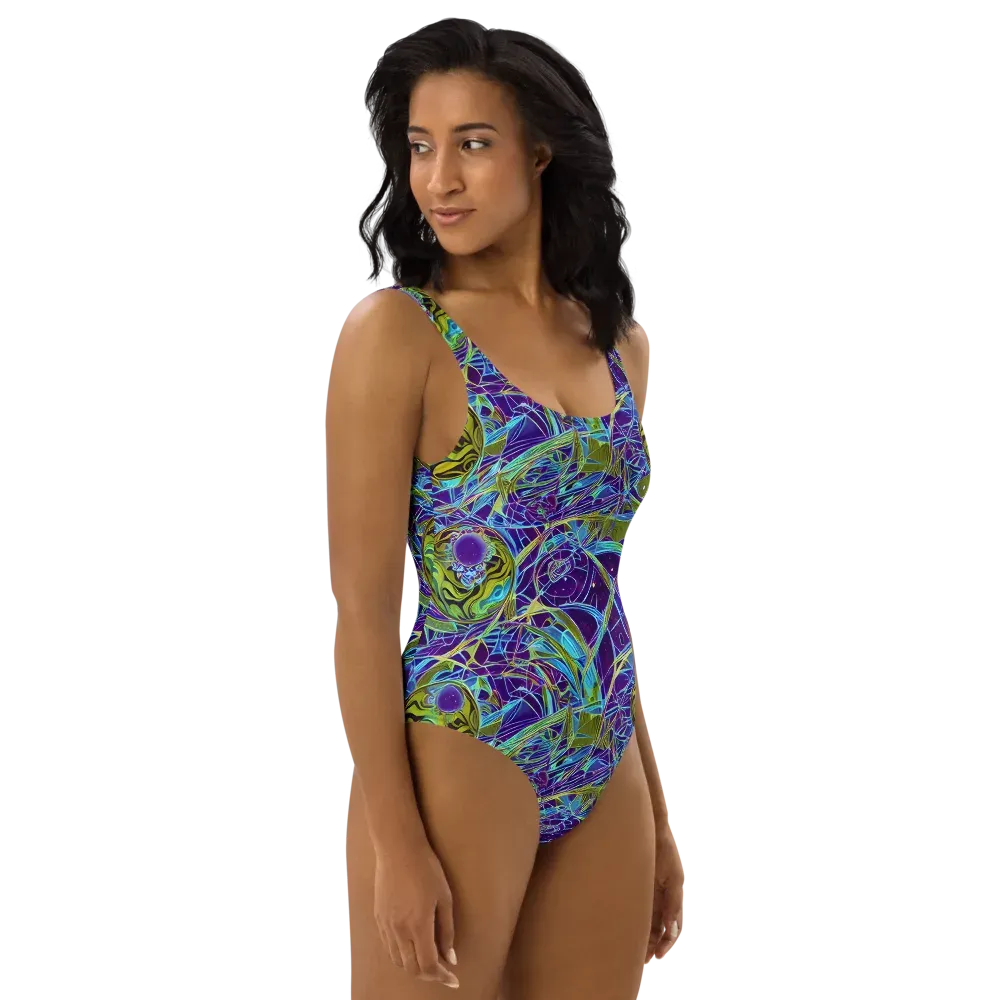 Hyperviolet on One-Piece Swimsuit — Right