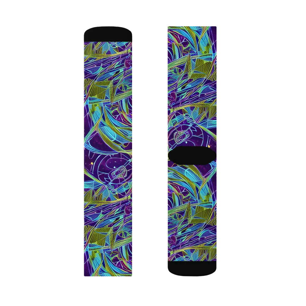 Hyperviolet on Socks — Right Sock