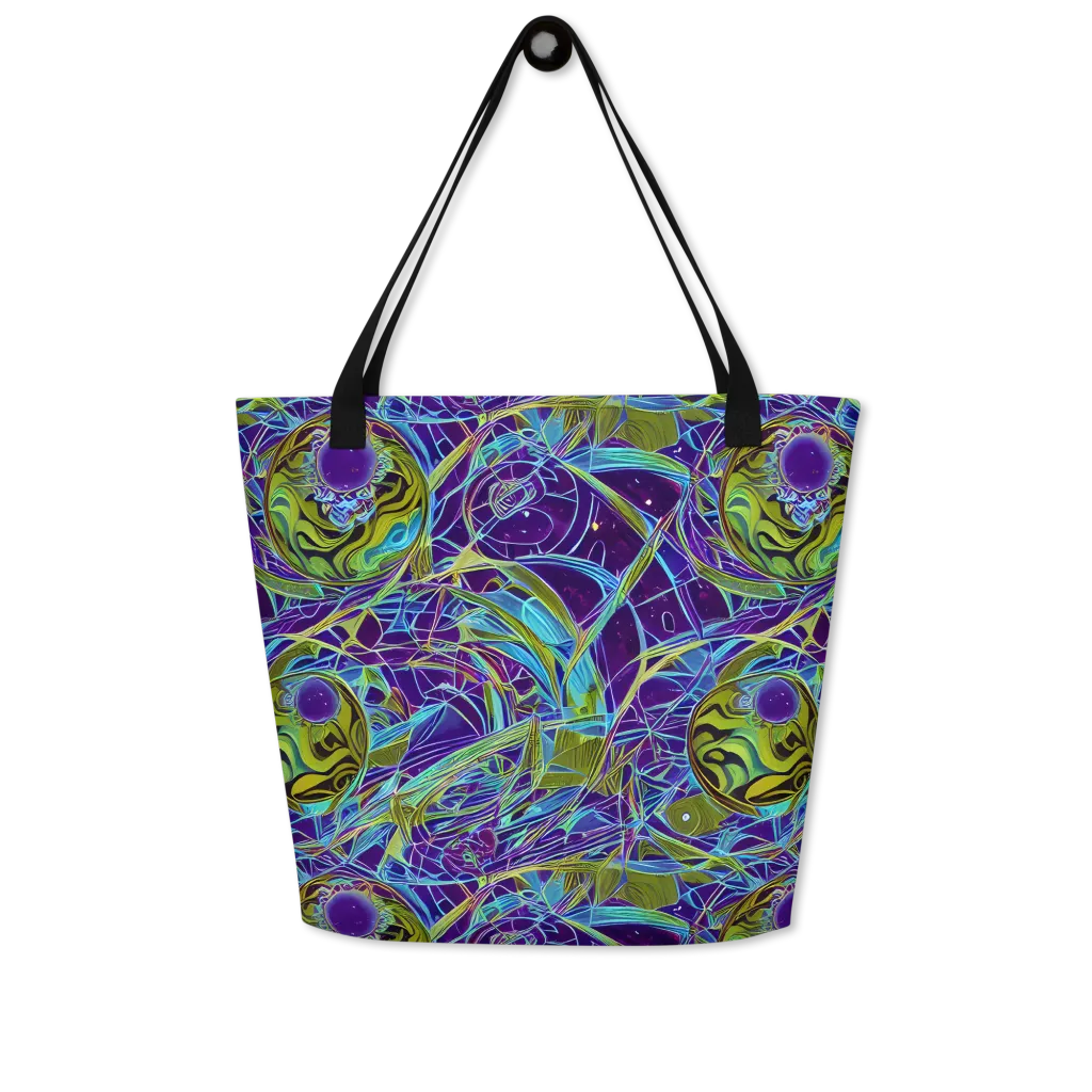 Hyperviolet on Large Tote Bag W/ Pocket — Front