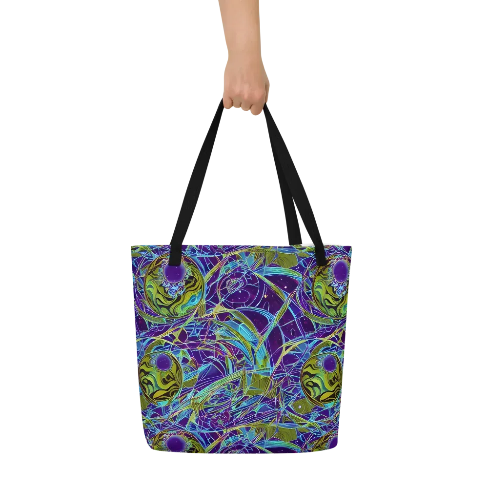 Hyperviolet on Large Tote Bag W/ Pocket — Front
