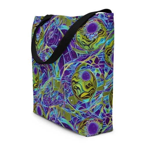Hyperviolet on a Large Tote Bag W/ Pocket