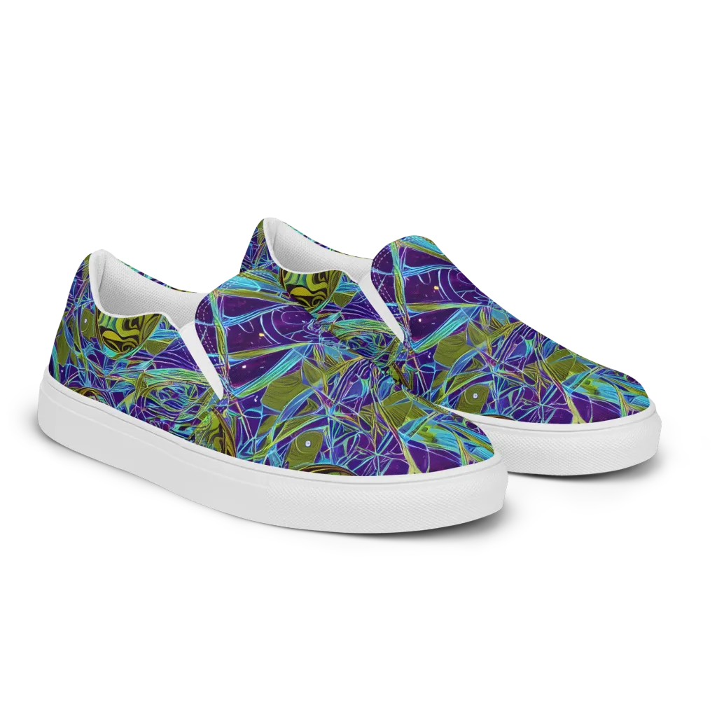 Hyperviolet on Women's Slip-On Canvas Shoes — Right Front