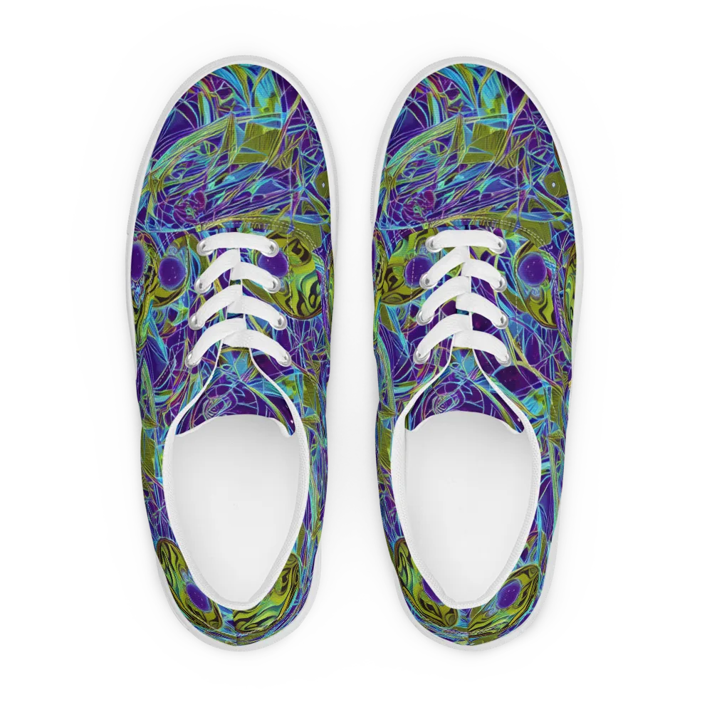 Hyperviolet on Men's Lace-Up Canvas Shoes — Front