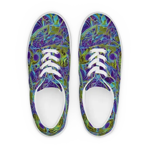 Hyperviolet on a Men's Lace-Up Canvas Shoes
