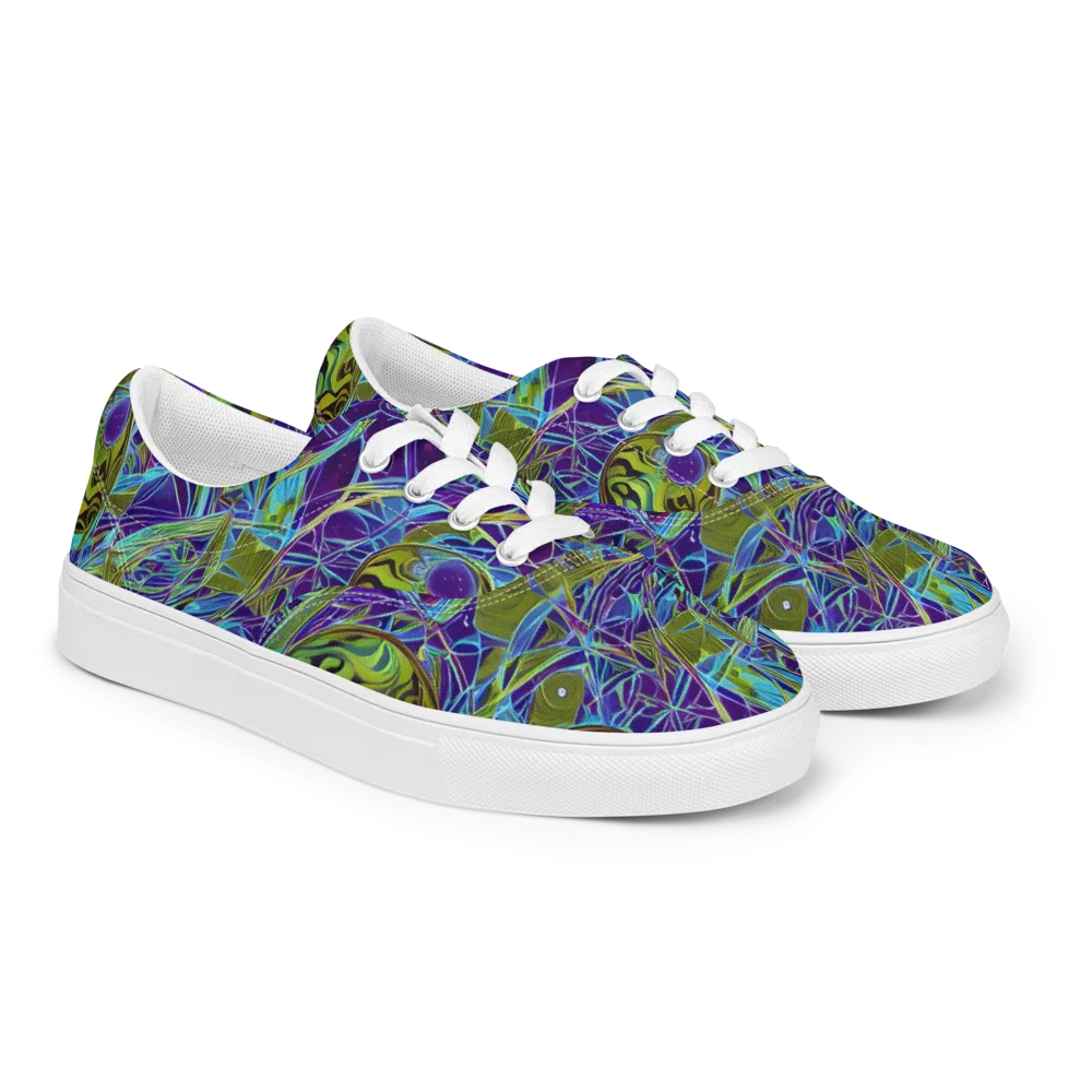Hyperviolet on Men's Lace-Up Canvas Shoes — Right Front