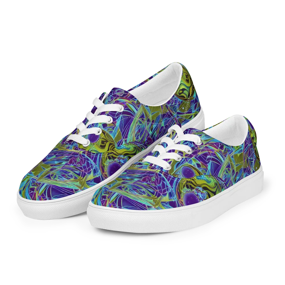 Hyperviolet on Men's Lace-Up Canvas Shoes — Left Front