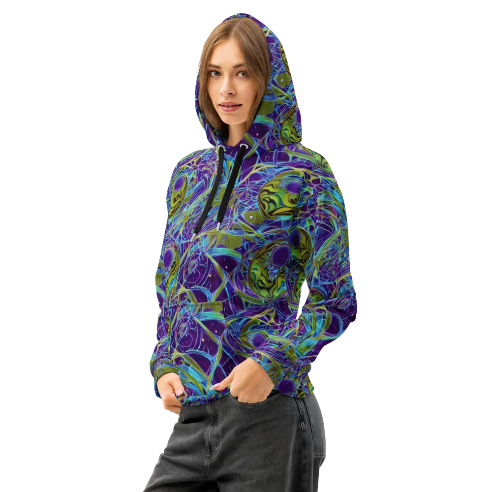 Hyperviolet on Cotton Hoodie — Left Front