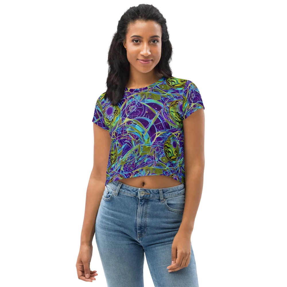 Hyperviolet on Crop Tee — Front