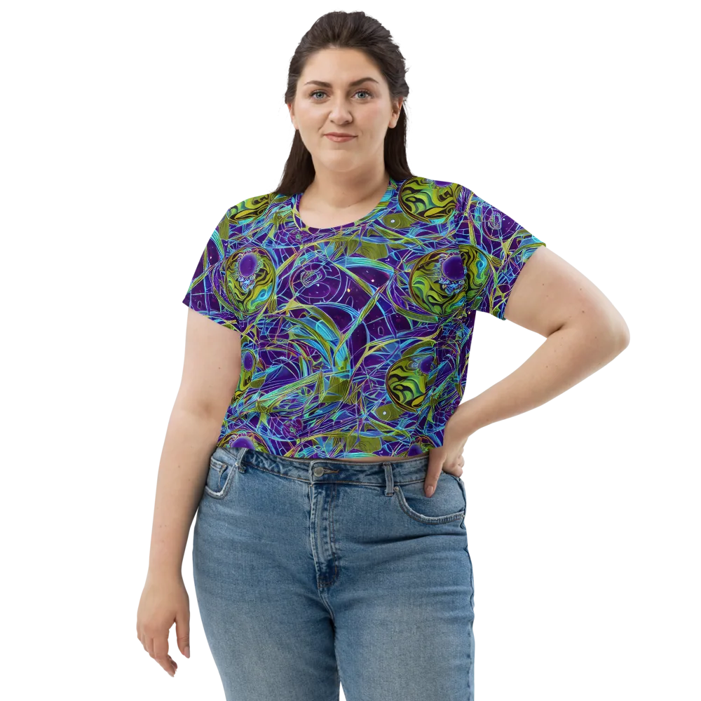 Hyperviolet on Crop Tee — Front