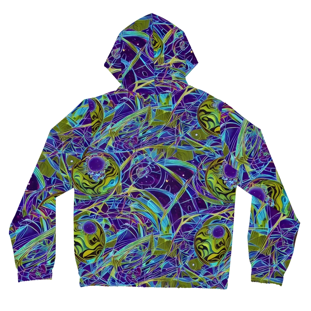 Hyperviolet on Women's Full-Zip Hoodie — Back