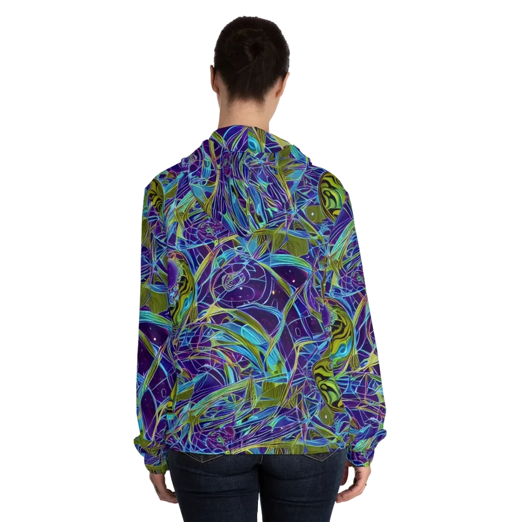 Hyperviolet on Women's Full-Zip Hoodie — Back On Person