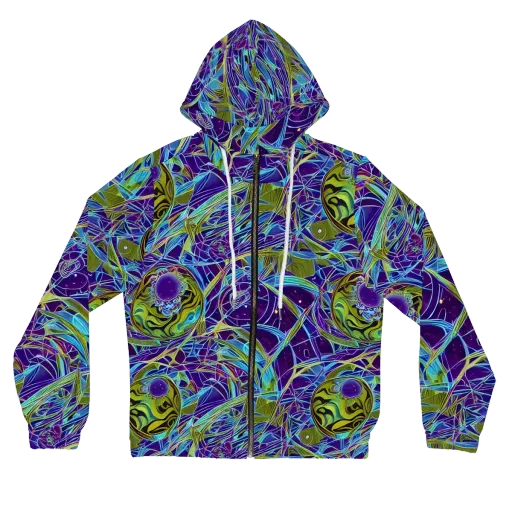 Hyperviolet on a Women's Full-Zip Hoodie