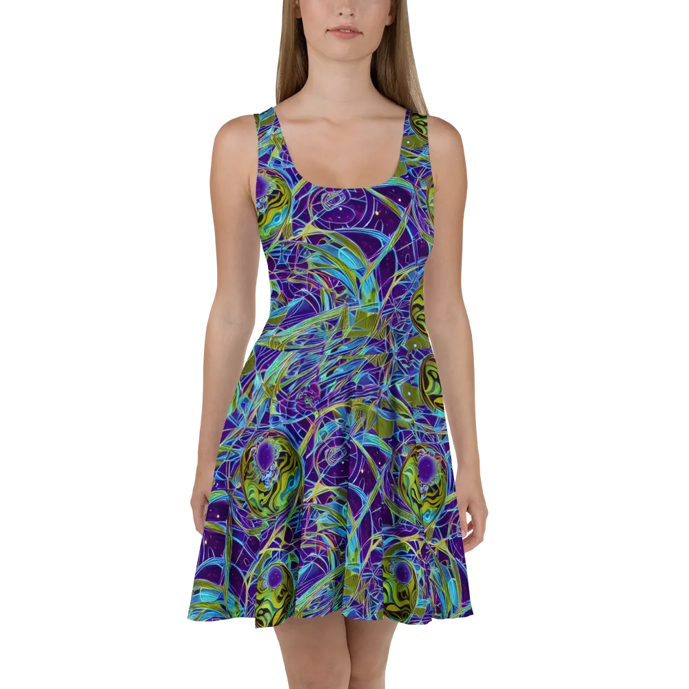 Hyperviolet on Skater Dress — Front
