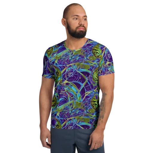 Hyperviolet on a Men's Athletic T-Shirt