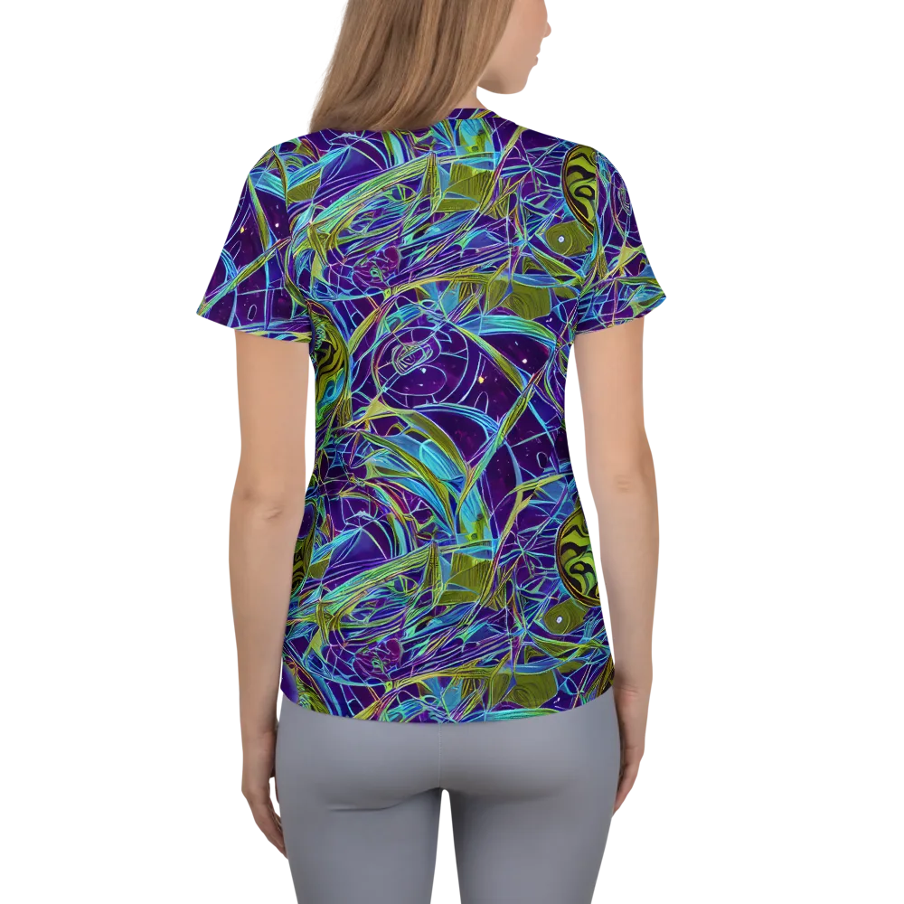 Hyperviolet on Women's Athletic T-Shirt — Back