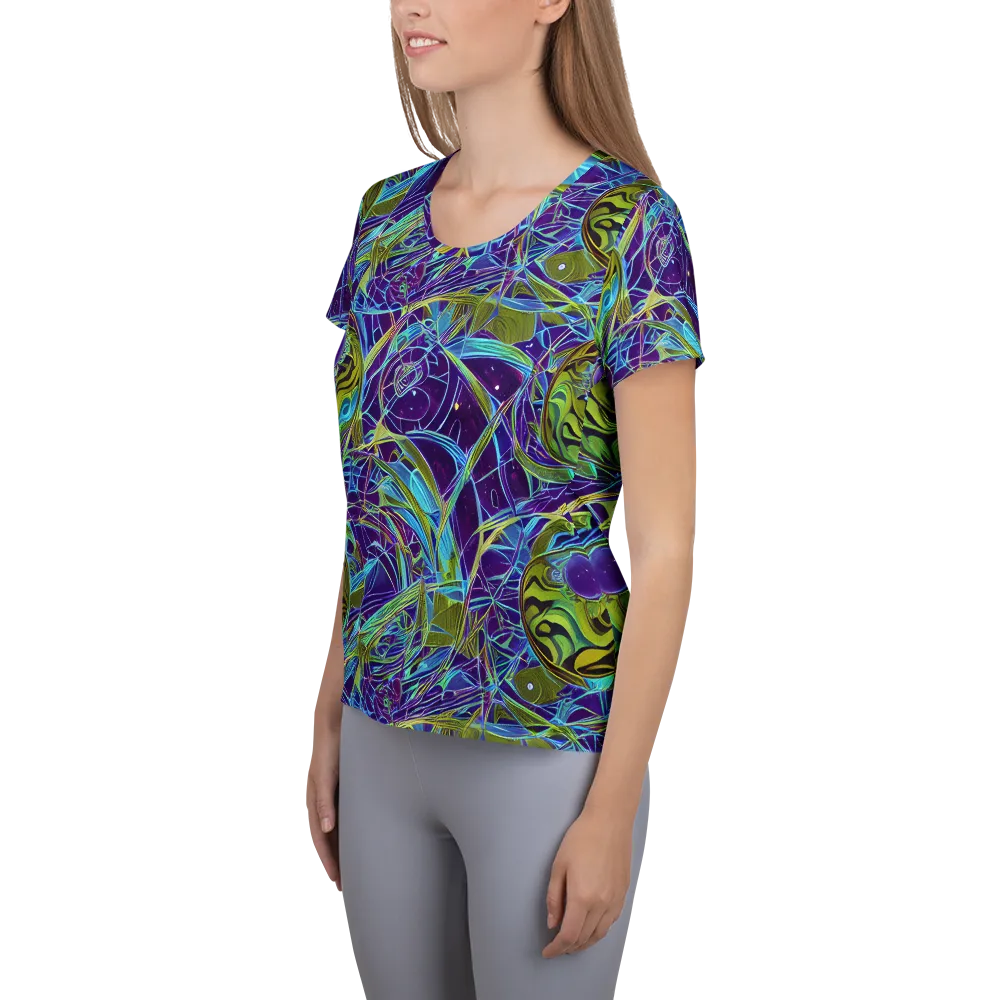 Hyperviolet on Women's Athletic T-Shirt — Left