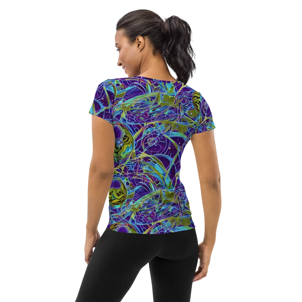 Hyperviolet on Women's Athletic T-Shirt — Back