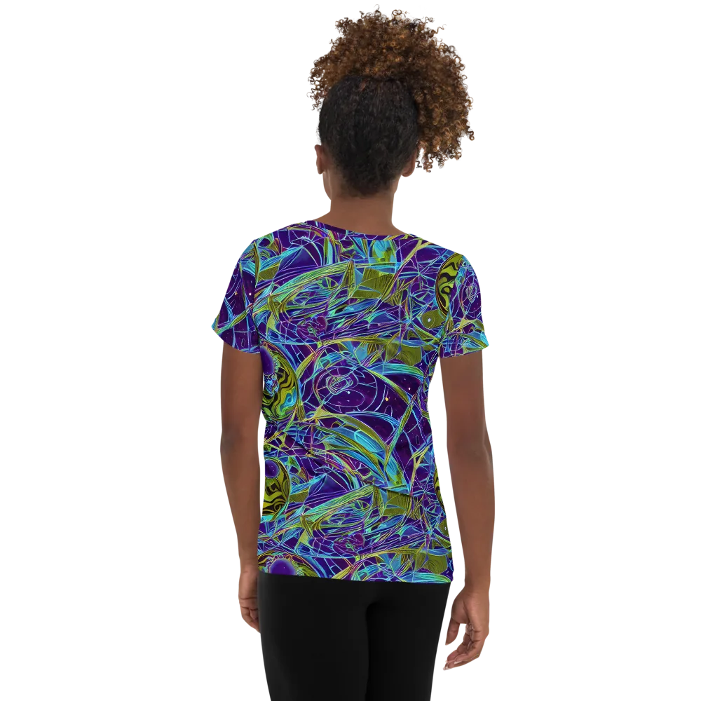 Hyperviolet on Women's Athletic T-Shirt — Back