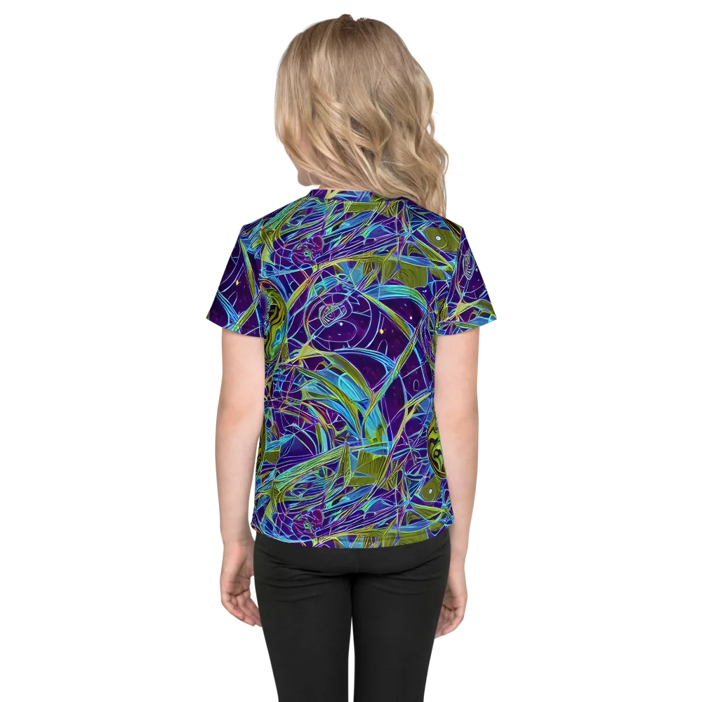Hyperviolet on Kids Crew Neck T-Shirt — Back
