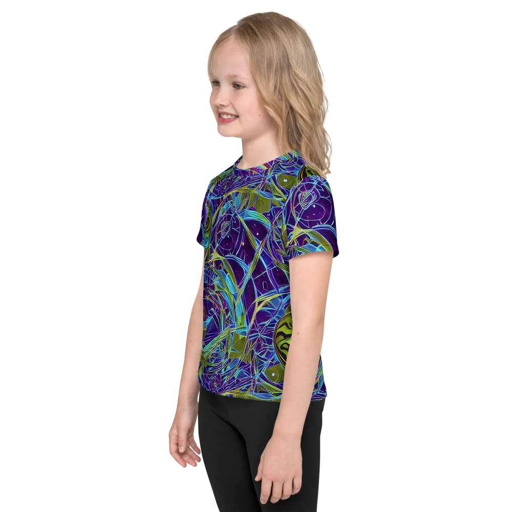 Hyperviolet on Kids Crew Neck T-Shirt — Left