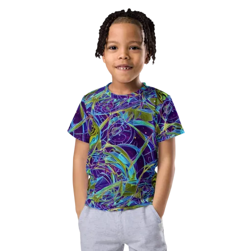 Hyperviolet on a Kids Crew Neck T-Shirt