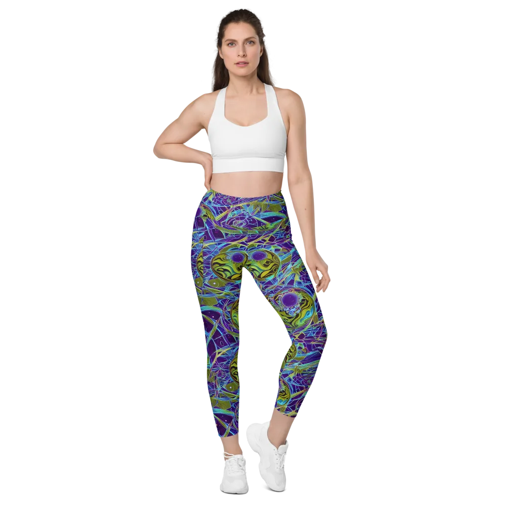 Hyperviolet on Leggings with Pockets — Front