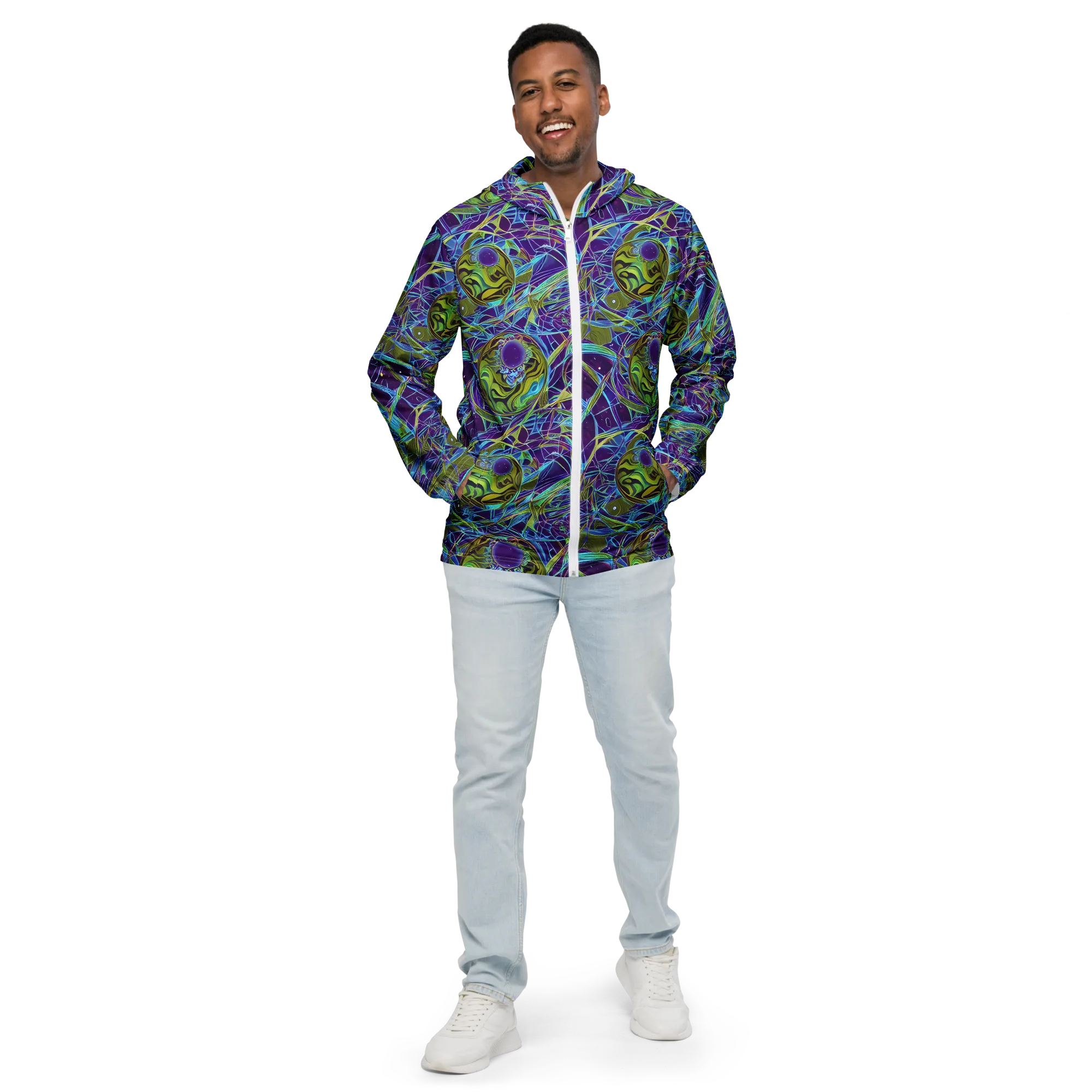 Hyperviolet on Men's Windbreaker — Front