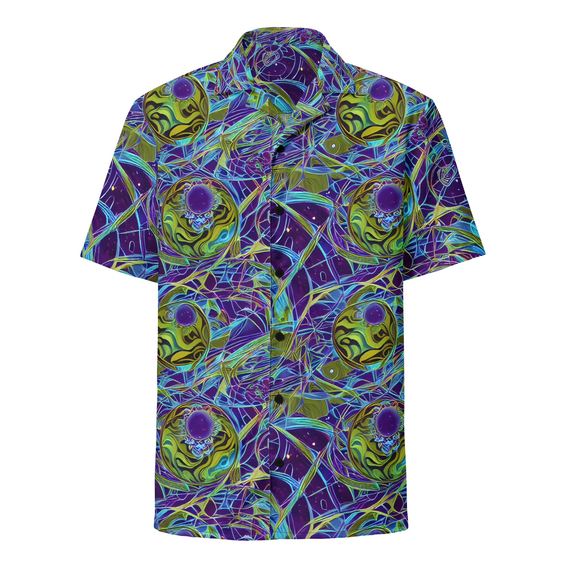 Hyperviolet on Button Shirt — Front