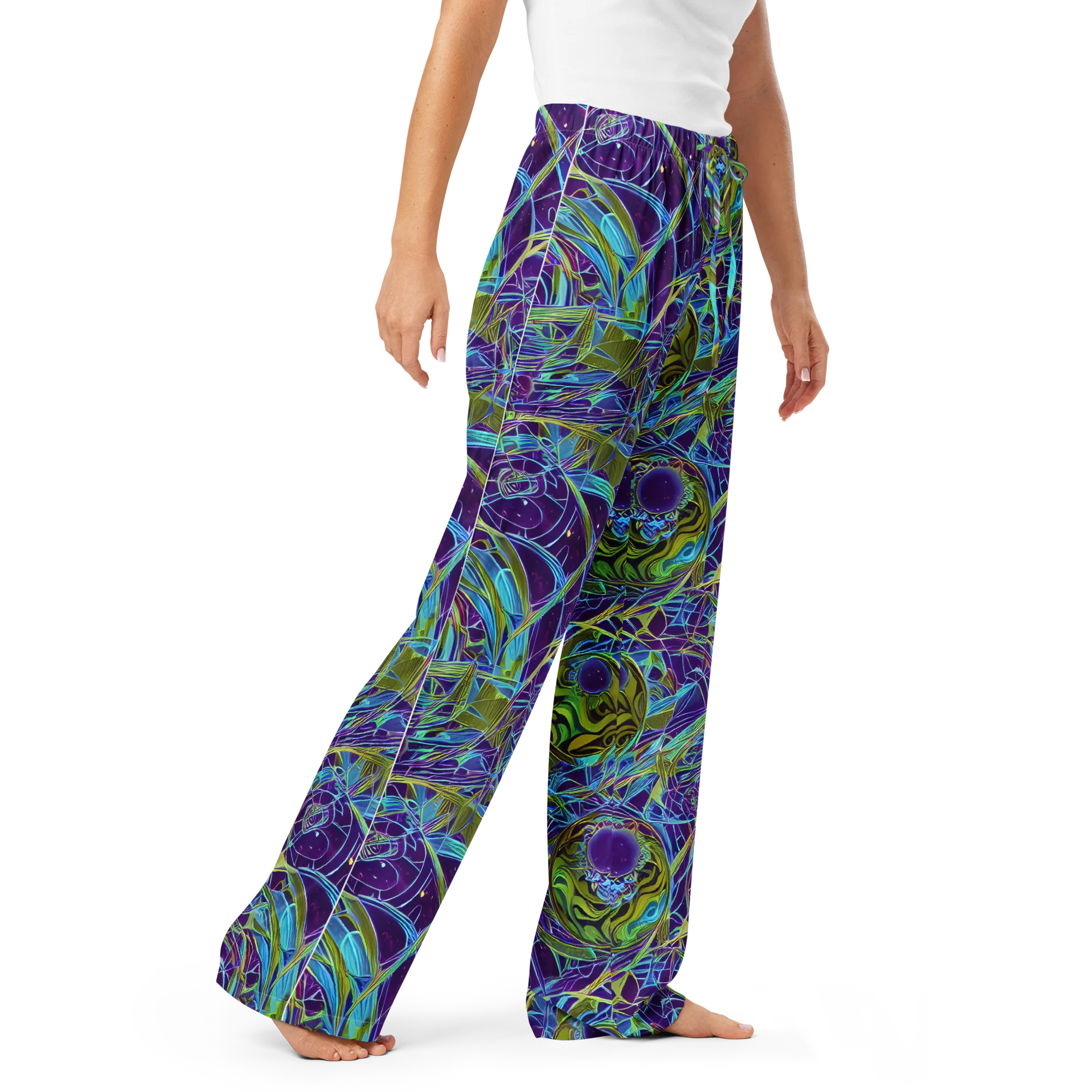 Hyperviolet on Women's Pajama Pants — Right Front