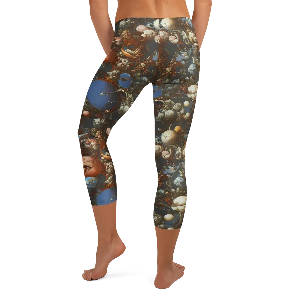 Sculptural Chaos on Capri Leggings — Back