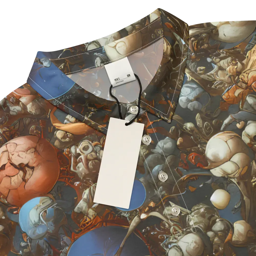 Sculptural Chaos on Men's Slim Fit Polo Shirt — Product details