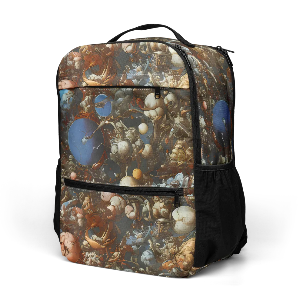 Sculptural Chaos on Utility Backpack — Left Front