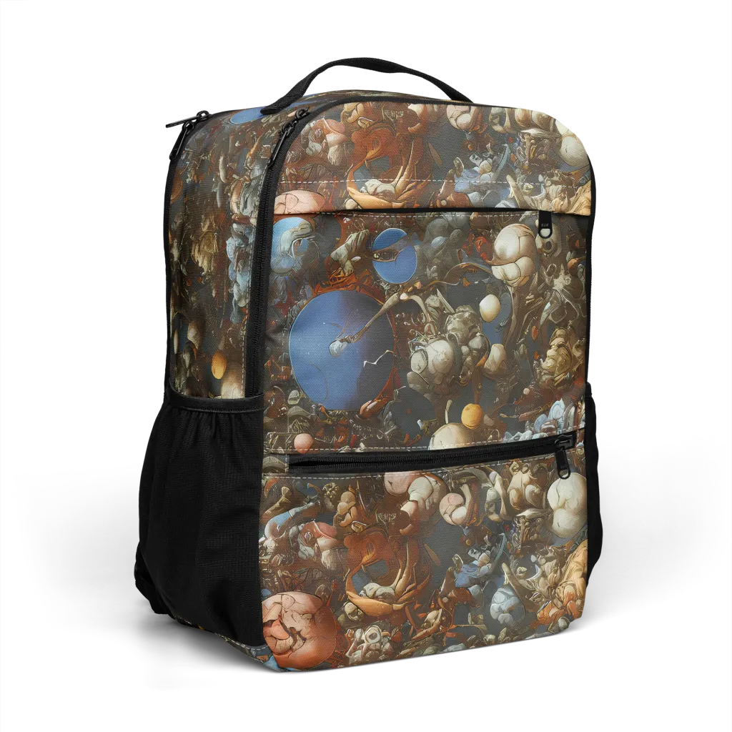 Sculptural Chaos on Utility Backpack — Right Front