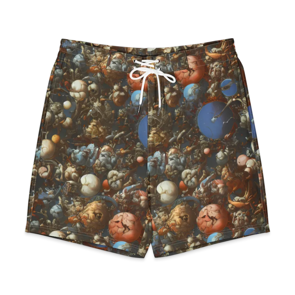 Sculptural Chaos on Men's Board Shorts — Front