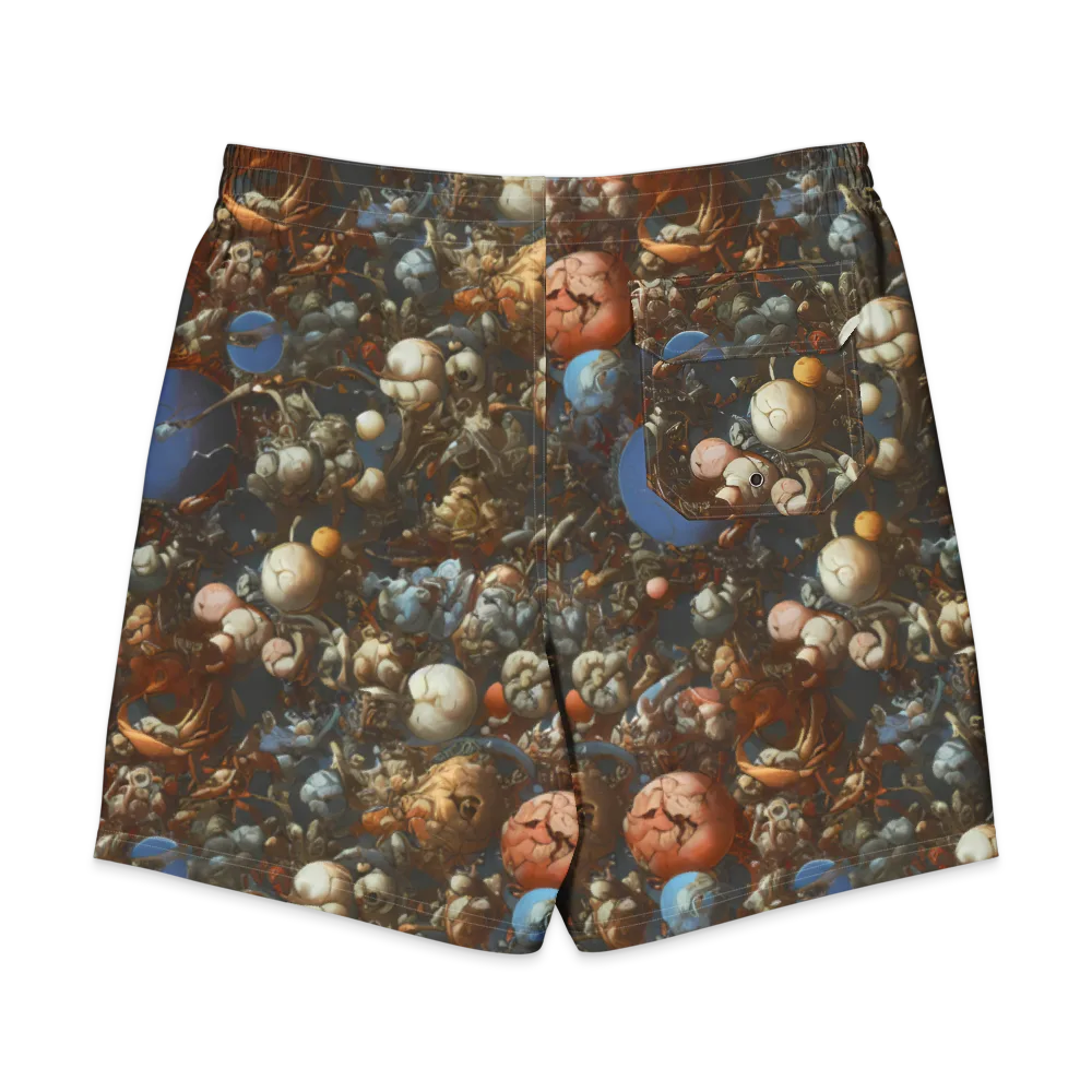 Sculptural Chaos on Men's Board Shorts — Back