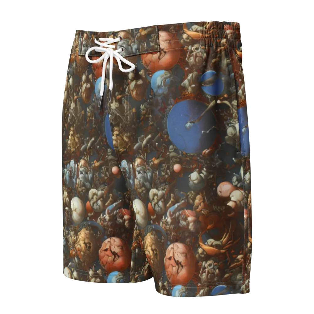 Sculptural Chaos on Men's Board Shorts — Front