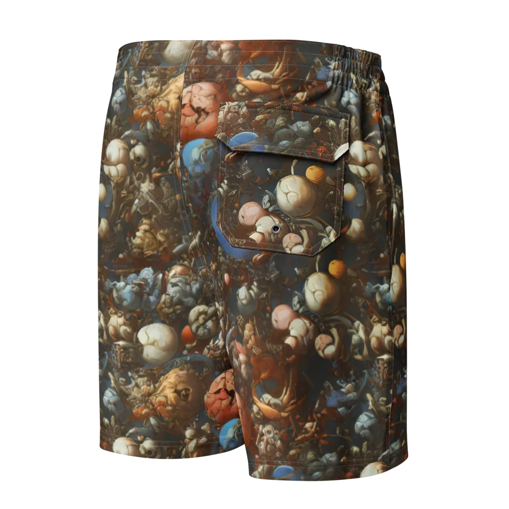Sculptural Chaos on Men's Board Shorts — Back