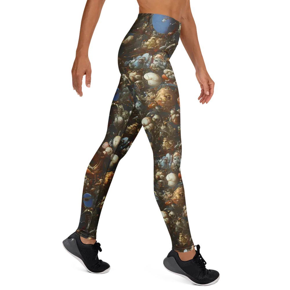 Sculptural Chaos on Yoga Leggings — Right