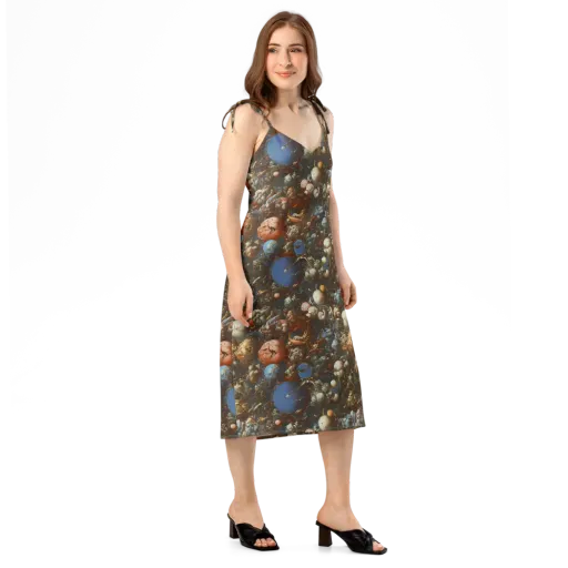 Sculptural Chaos on a Slip Dress