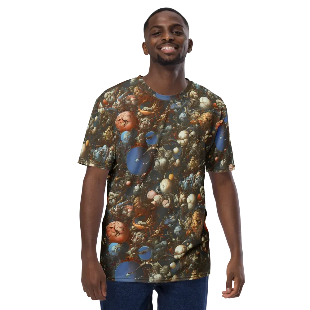 Sculptural Chaos on Men's Crew Neck T-Shirt — Front