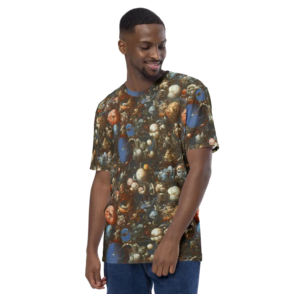 Sculptural Chaos on Men's Crew Neck T-Shirt — Left