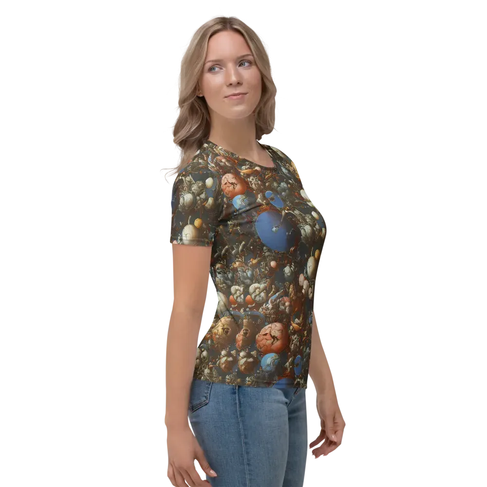 Sculptural Chaos on Women's Crew Neck T-Shirt — Right